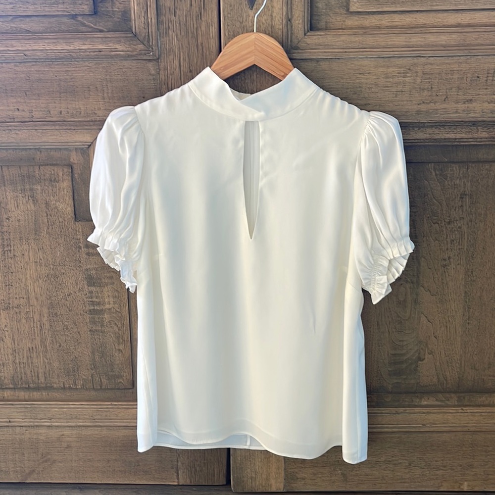 Frame silk top ivory
